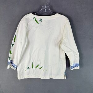 Michael Simon Womens Sweater Size L Peas Grandma Holidays Cabincore Garden